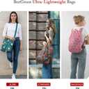 BeeGreen Reusable Grocery Shopping Bag -Travel Tote Bag - Foldable Compact Sturdy Bags