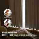 Deconovo Blackout Curtains, Thermal Insulated, W52 x L63 2 Panels, Back Tab, Machine Washable, Room-Darkening Drapes for Bedroom/Living Room Light Beige