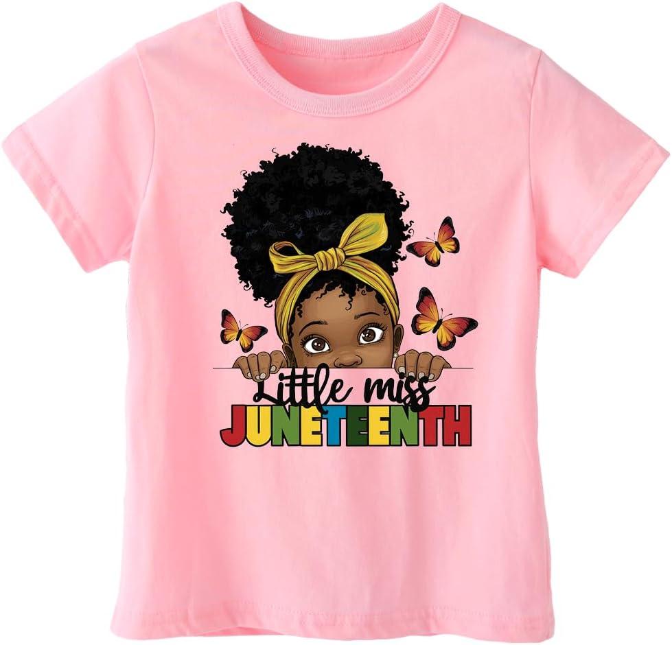 Funny Juneteenth Shirts for Todder Boys Girls Kids, African American History Shirts 1865 Peace Love Tees 2-8T (Yellow)