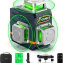 CIGMAN Laser Level Self Leveling 3x360 3D Green Cross Line for Construction and Picture Hanging, Rechargeable battery, Remote Controller, Magnetic Rotating Stand Included