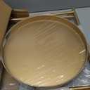 danpinera Gold Side Table, Serving Tray with Handles, Small Metal Table