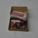 39pcs Red Christmas Elf Fairy Door Decorations Sets Miniature Figures Wooden Doors Santa Claus Snowman Kit for Xmas Mini Dollhouse Accessories House Room Wall Decor