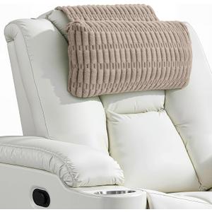 Recliner Pillow Soft Corduroy Neck Pillow for Recliner, Adjustable Recliner Headrest Pillow with Weighted Back Flap Non-Slip Head Pillow for Recliner, Couch, Chair, Sofa