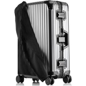 Linpr Transparent PVC Suitcase Cover, No Disassembly Required Clear Luggage Cover, Waterproof Travel Wrap Luggage Protectors (28, Solid Black)