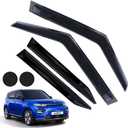 Rain Guards for Kia Soul 2020-2023, Tape-on Side Window Deflectors for Kia Soul, Window Visors for Kia Cars, for Kia Car Accessories 4 Rain Guards 2 Car Coasters
