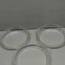 Kingrol 3 Pack Glass Pie Plates with Handles, 9 Inches Baking Dishes, Clear Glass Serving Plates for Snacks, Salads, Desserts