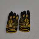 HANDLANDY Youth Football Gloves, Kids Sticky Receiver Gloves,Super Grip Football Glove Best Gift for Boys,Girls (X-Small-Youth, Black and Gold)