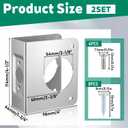 2 Pcs Stainless Steel Lock and Door Reinforcement Plate 1-3/4-Inch Thick by 2-3/8-Inch Backset 2-1/8-Inch Bore Door Reinforcement Plate for Reinforcing and Repairing Doors, Silver