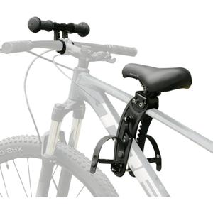 Kid Bike Seat Front Mounted and Handlebar for Mountain Bike Parent-Child Cycling, Child Bicycle Seat&Child Handlebar for All Adult MTB Bike Cycling(Foldable/Not Foldable Pedals)