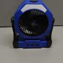 Ausic Portable Misting Fans for Outside, [Max 35H Runtime] Outdoor Cooling Fan for Patios, 8 Inch Battery Operated Rechargeable Fans, Water Spray Fan with LED Light, Travel Beach Camping Essential (10000mAh, Blue)