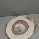 Bemis 500EC Durable Wood Toilet Seat with Easy Clean Hinges, Made in USA, Round, Biscuit