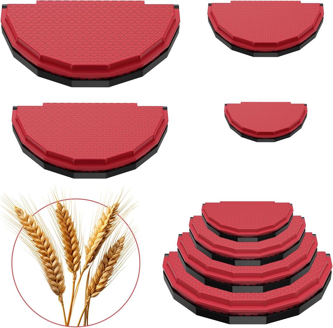 4 Pack Tortilla Sealers, 4-In-1 10"+8"+6"+4" Flour Tortilla Crimper, Quesadilla Maker, Tortilla Press - Make Tacos, Crumpet, Calzones, Burritos - Environmentally Friendly Biodegradable Material (Red and black)