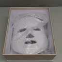 LED Face Mask Light Therapy, Red Light Therapy Mask with 7 Colors, 850nm Infrared & Red Light Therapy for Face, Portable Anti-Aging Skin Rejuvenation Tool with Timer for Home Use (White)