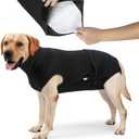 HEYWEAN Full Body Dog Diaper with a Puppy Nappies Physiological Dog Surgery Recovery Suit for Male Female Dogs (X-Small, Classic Black)