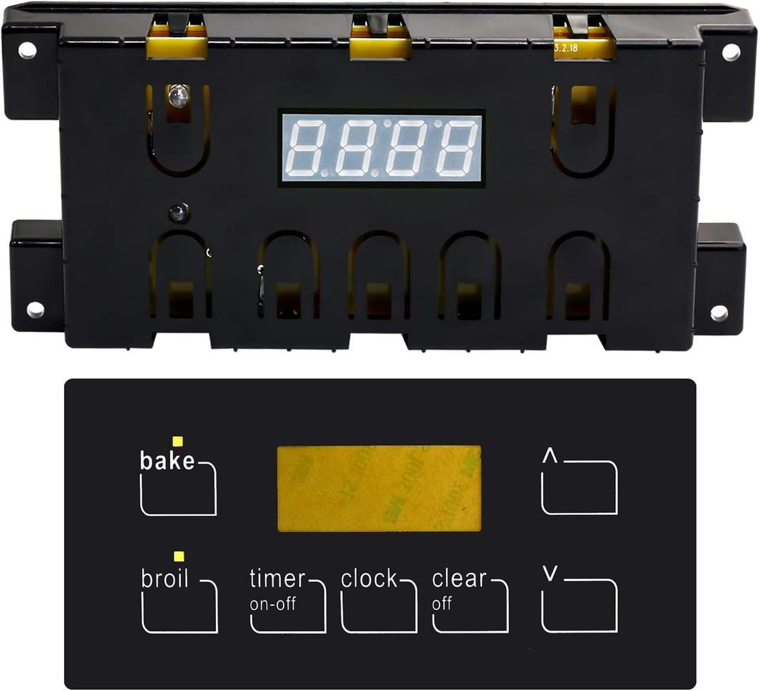316455410 Range Oven Control Board for Electrolux Kenmore, Gas Range 7 Button Control Board Clock 5304518661 316222800