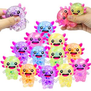 12 Pack Squishy Toy Balls for Kids Cute Stress Relief Stress Ball Fidget Toys Bulk Squishy Squeeze Ball Set for Kids Girls Boys Girls Party Favors (Axolotl)