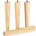 Ash Wood Furniture Legs - Premium Mid Century Legs for Sofa, Chair, Table, Dresser, Bed, Cabinet, Ottoman - Our Wooden Legs Are Easy To Install & Include Installation Hardware - Set of 4, 12 Inches