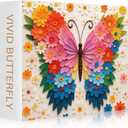 Butterfly Puzzles for Adults 1000 Pieces, Funny Puzzle, Colorful Flower Animal Jigsaw Puzzles, Organizor Box, Thick & Sturdy, Home Decor, Challenging Family Puzzle, Gifts Puzzle Lovers(27.5x19.6 in)