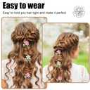 2 x Mini Hair Jaw Clips 10pcs Sparkling Metal Flower Barrettes Non-Slip Metal Sparkly for Teens and Women Cute Hair Accessories (Purple Green)