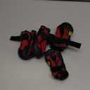 CovertSafe& Dog Boots for Dogs Non-Slip, Waterproof Dog Booties for Outdoor, Dog Shoes for Medium to Large Dogs 4Pcs with Rugged Sole Black-Red (Size 3: 2.5''x1.9'')(L*W) for 23-33 lbs)