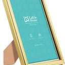 LaVie Home 4x6 Picture Frames (6 Pc, Gold) Simple Designed Photo Frame with High Definition Glass for Wall Mount & Table Top Display, Set of 6 Classic Collection
