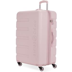 SWISSGEAR Signature Hardside Expandable Checked Large Spinner Luggage, ABS Construction, TSA-Friendly Lock, Pink, 27-Inch