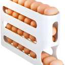 Egg Dispenser  Rolling Egg Holder for Fridge | Holds 30 Eggs, BPA-Free, Space-Saving Design | Modern Kitchen Organizer