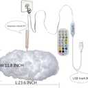 3D Big Cloud lightning Light Kit Music Sync Warm White Multicolor lightning Changing Strip Lights 360 Degree Wireless Remote APP NO DIY Coolest Decorations for Adults and Kids Indoor Home Bedroom