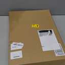 Folding Ironing Board for Small Space, RAINHOL Mini Collapsible Ironing Boards, with Hook, Iron Rest, Heat-Resistant 100% Cotton Cover and Pad, Gray and White Stripes, 31" x 12", Steel Mesh