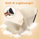 Besroad House Slippers for Women Men Comfy Barefoot Slippers Sock Furry Slip On House Shoes with Soft Rubber Sole for Bedroom Home Travel Yoga (8-9 Women/6.5-7.5 Men, Beige)