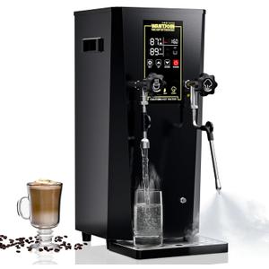 WantJoin Commercial Milk Frother & Beverage Warmer - 2200W Professional Milk Steamer Machine with LED Display Panel for Latte, Cappuccino, Coffee, Hot Chocolate and Milk Tea, Perfect for Cafes & Home