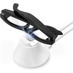 Charging Station Compatible with Ray-Ban Meta Wayfarer/Gen 2 and Skyler/Gen 2 Accessories, Magnetic Charger Dock Stand with Fast Charging & LED Indicator for Smart Glasses & Glasses Case (White)