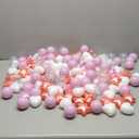 Star Ball Pit Balls for Toddlers- 200 Pcs Crush Proof Plastic Toy Balls for Toddler Ballpit, Ball Pits Play Tent, Baby Pool Water Toys, Christmas Party Decoration, Photo Props (Pearl Red+pink+purle+white+clear)