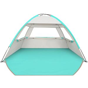 Venustas Beach Tent Sun Shelter for 3/4-5/6-7/8-10 Person, UPF 50+ UV Protection Beach Canopy, Lightweight and Easy Setup Cabana, Portable Shade Tent (Mint Green)