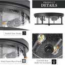 Black Ceiling Light Fixtures Flush Mount Light, 2 Bulb with Glass Flush Mount Ceiling Lights Fixture Bedroom, Indoor Outdoor Ceiling Lights for Porch Hallway Kitchen