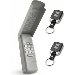 3-in-1 Universal Garage Door Opener Keypad with 2 Keychain Remote Compatible with Liftmaster Chamberlain Craftsman with Yellow Purple Red Orange Green Learn Button Replaces 877MAX 878MAX 893MAX 973LM