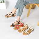 Flat Sandals For Women Dressy: Comfortable Strappy Sandal Ankle Buckle Open Toe Summer Beach Walking Vacation Daily Wear Size 5-10.5
