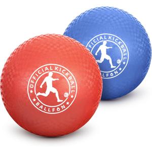 Playground Balls Kickball, Rubber Dodge Balls for Kids and Adults, Dodgeballs Handball Kick Ball Indoor and Outdoor, Official Bouncing Hand Balls, Outdoor Toys for School, Red /Blue 