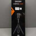 OGERY Rechargeable 10000mAh Camping Light with Stand 6.5 ft Max Height, Cordless Work Light with 3 LED Lamp Heads, 2200 Lumens Camping Essentials Gear Emergency Flashlight with Detachable Tripod (Orange)