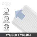 Oggi Dish Drain Board and Drying Rack Tray for Kitchen Counter, Plastic Drainboard with Raised Ridges, 12.75 x 17.25 inches - White
