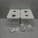 Beverage Drink Dispenser for Fridge, Plastic Beverage Dispenser with SpigotJuice Container Sealed with Filter ScreenCold Hot Drink Jug for Christmas Party Supplies (white 2PCS 2 Gallon)