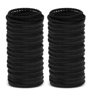 obeoby 200PCS Thin Hair Ties, Elastic Black Hair Accessories for Thin Hair, No Damage Small Ponytail Holders for Women Girls Toddlers