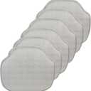 Klear Vu Gripper Omega Non-Slip Windsor Chair Cushions with Skid-Proof Seat Pad for Dining Room, Kitchen, and Office Use, 16x15 Inches, 6 Count (Pack of 1), Gray