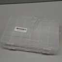 2 Pack 36 Grids Clear Plastic Organizer Box with Adjustable Dividers, Small Craft Organizers and Storage, Compartment Container for Bead, Nail, Jewelry, Art, DIY Crafts, Fishing Tackle, Small Items