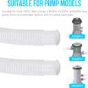 Pool Pump Hose for Above Ground Pools, 2 Pack 1.25" Diameter Pool Filter Hose Accessory Pool Pump Replacement 59 Inch Long with 2 Clamps and 2 Pipe Holders