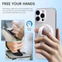 3 x Anteel Magnetic Cellphone Grip Holder, Liquid Silicone Comfy and Portable, Removable Finger Loop Ring Holder for iPhone, Magnetic Loop for Magsafe Phone Case, Patent Pending (Lavender)