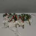 6 Pieces Mistletoe Christmas Decor Artificial Mistletoe Pick Christmas Decoration with Berries and White Ribbon Bow Faux Hanging Kissing Ball for Xmas Tree Ornament Party Decor (Red White)