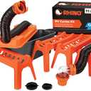 Camco Rhino Ultimate 20' RV Sewer Hose Kit All-in-One Sewer Hose Solution 11-Piece Combo Kit Includes Storage Box for Nesting Support & Camper Organization (43075)