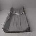 Blissful Diary Vegan Leather Baby Changing Pad with Waterproof & Wipe-Clean PU Cover, Standard Size Cozy Diaper Changing Pad for Dresser and Table, Light Gray