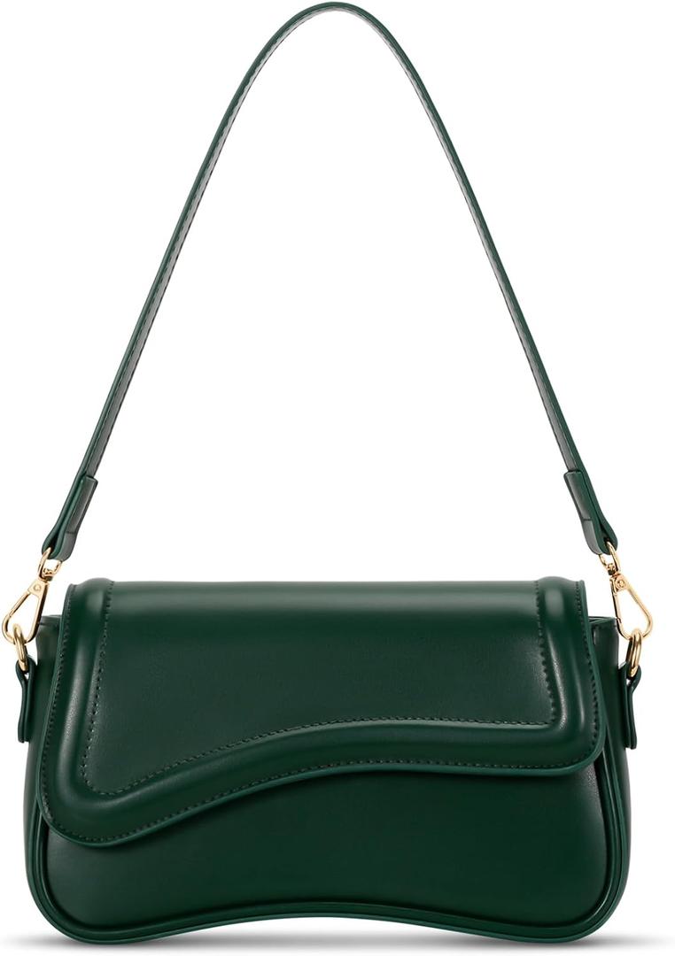 KKXIU Shoulder Bag for Women Small Clutch Purses Cute Hobo Handbag Trendy Underarm Bag (Green)